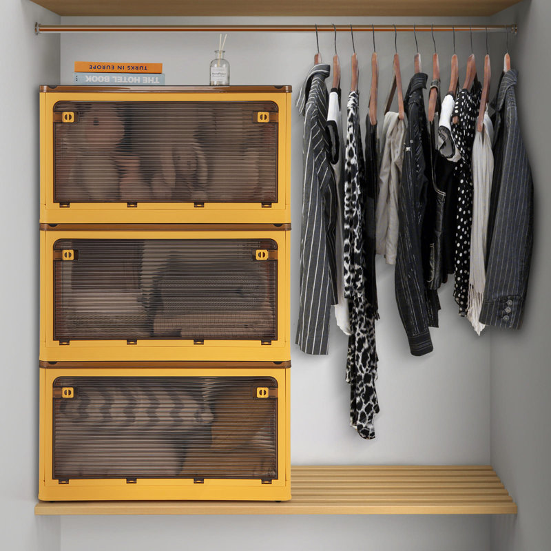 3 Drawer Stackable Drawer, Yellow