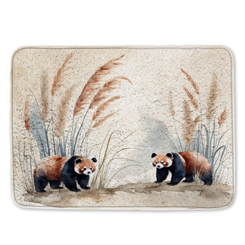 Tapis de bain Red Panda Illustration, L 34 po x L 21 po