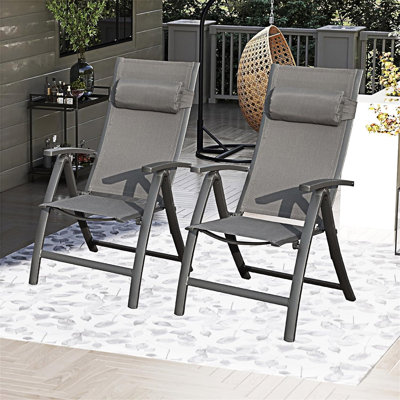 Ensemble de 2 chaises de patio pliantes