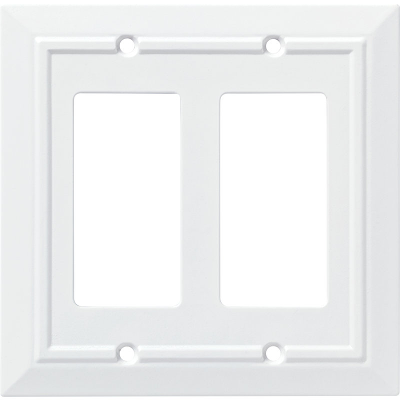 Classic Architecture 2-Gang Rocker Wall Plate, Pure White