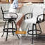 Tabouret de bar pivotant en aluminium 29,6 po avec tissu Sunbrella-665341624