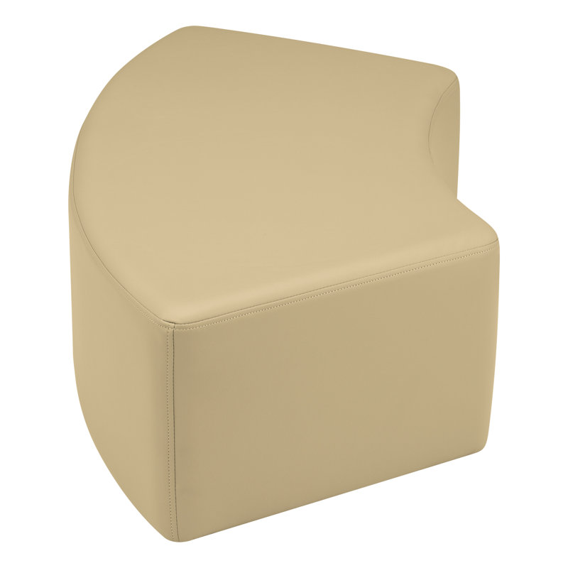 Shapes Series II Modular Collaborative Soft Seating S-Curve Stool with Foam Padded Seat, H 12 po x l 39,25 po x P 20,5 po