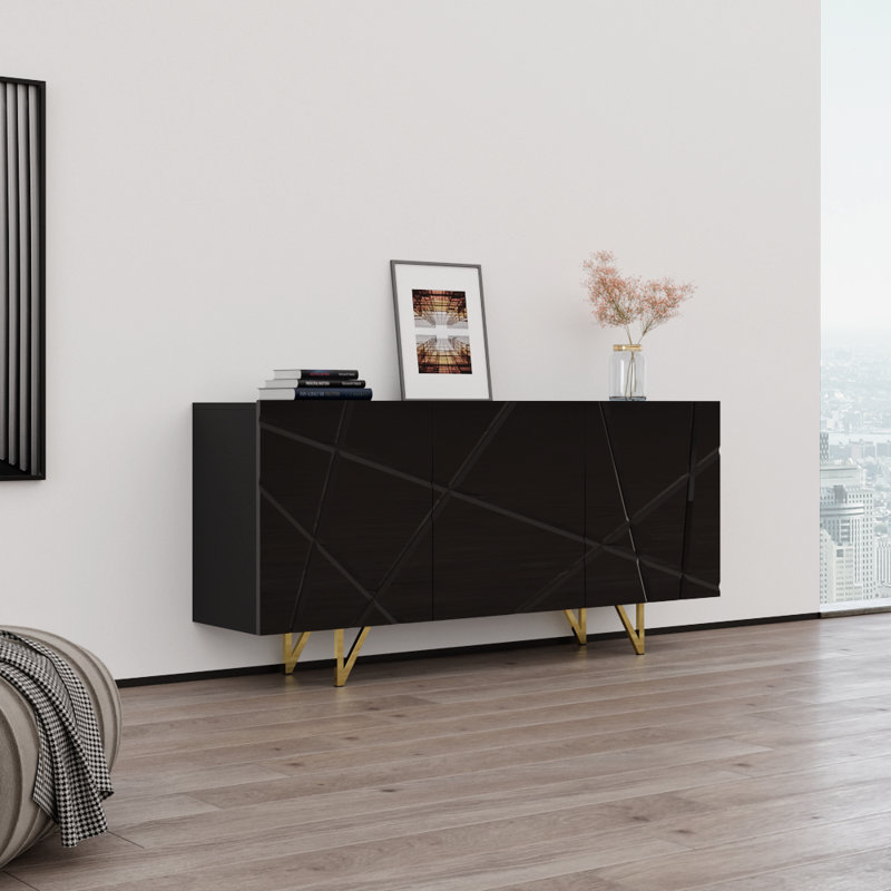 Buffet Watchet 63 "avec finition mate, Noir