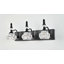 Luminaire de salle de bain en cristal Finish Vintage - élégant luminaire de miroir de salle de bain 3 lumières avec abat-jour en verre transparent-108491682