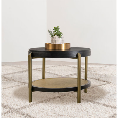 Round End Side Table With Storage Shelf(Only Including Coffee Table)