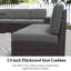 6 Pieces Patio Furniture Set, Modular Sectional Outdoor Conversation Sofa Set-68898140-68898142