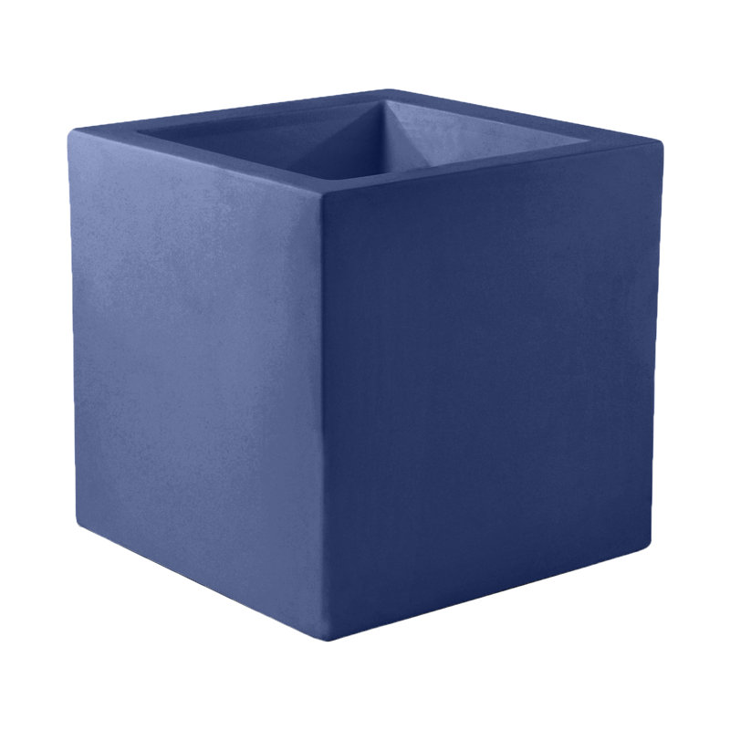 Nano Resin Pot Planter, 7" H x 7" W x 7" D, White