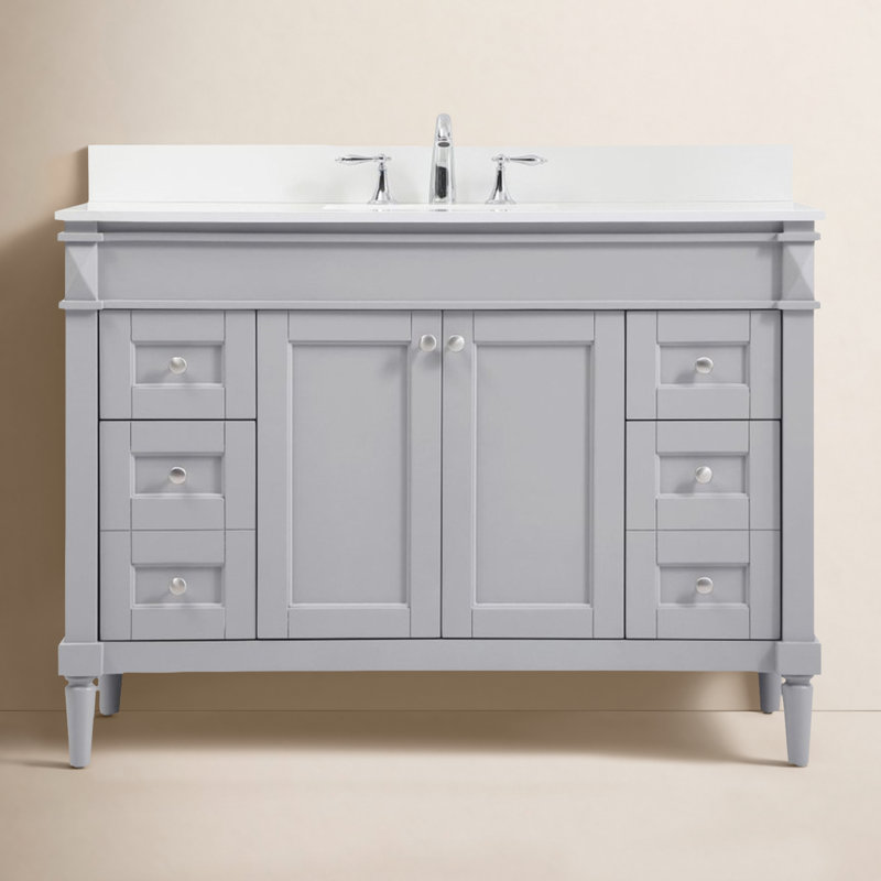 Ensemble de meuble-lavabo simple 48 po Readington, gris