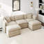 Canapé-lit en chenille moderne avec repose-pieds-1006864279-1006864276