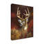 «Deer on Red» par Leo Stans - Impression sur toile-33519259