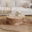 Table basse moderne moderne en placage de bois massif avec rangement pour le bureau de la chambre à coucher du salon-1526206313