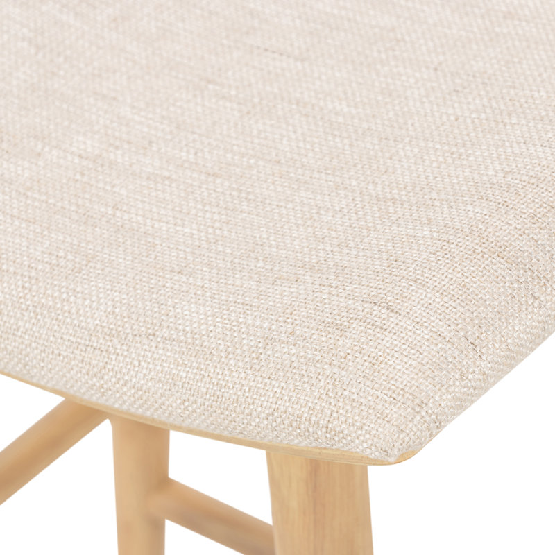Union Wallis Belfast Solid Wood Stool, Counter Stool (26" Seat Height), Rayon/Viscose - Essence Natural/Light Parawood