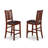 5 Piece Counter Height Dining Table Set Includes a Rectangle Kitchen Table and 4 Faux Leather Dining Room Chairs, 30x48 Inch, Mahogany-884477814-840902289-840902291