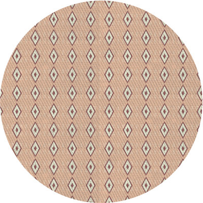 Tapis de zone rose/beige à motifs