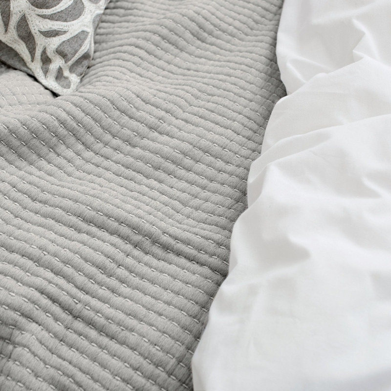 Maybell 100% Cotton Envelope Sham, Euro, Ash