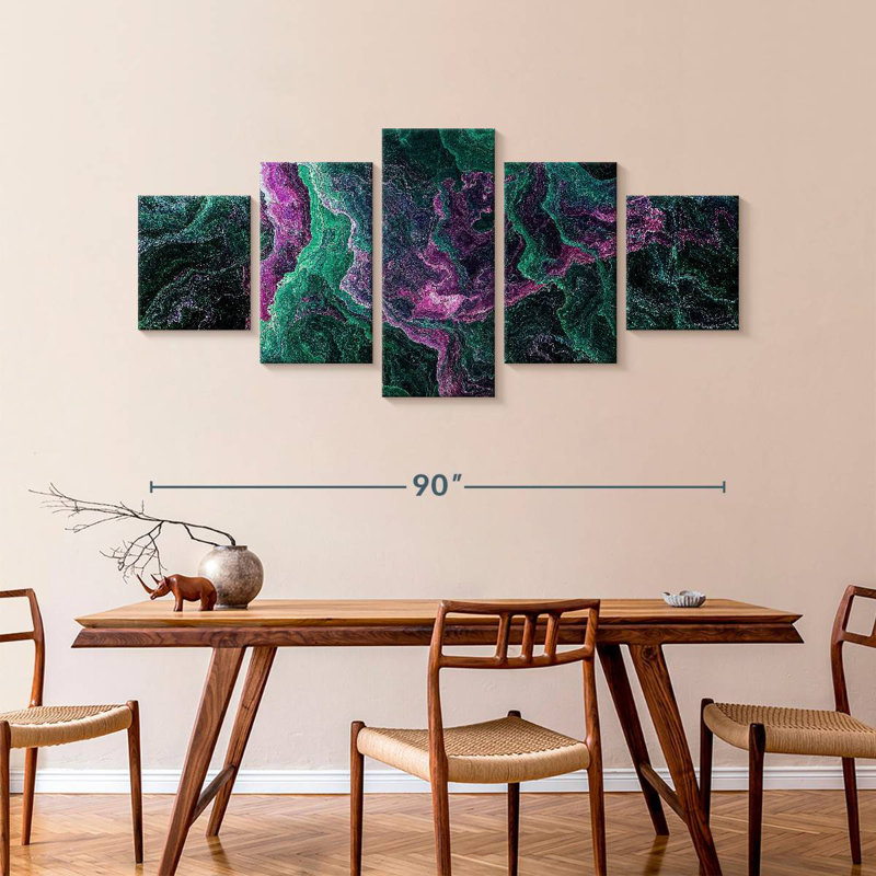 Marbled Lines, 42" H x 92" W