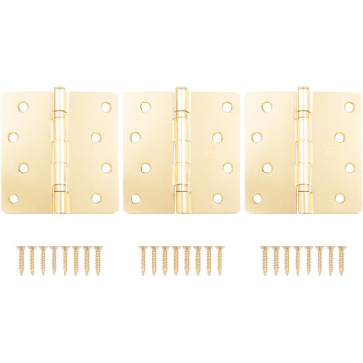 4" Ball-Bearing Door Hinges, 1/4" Radius Corner