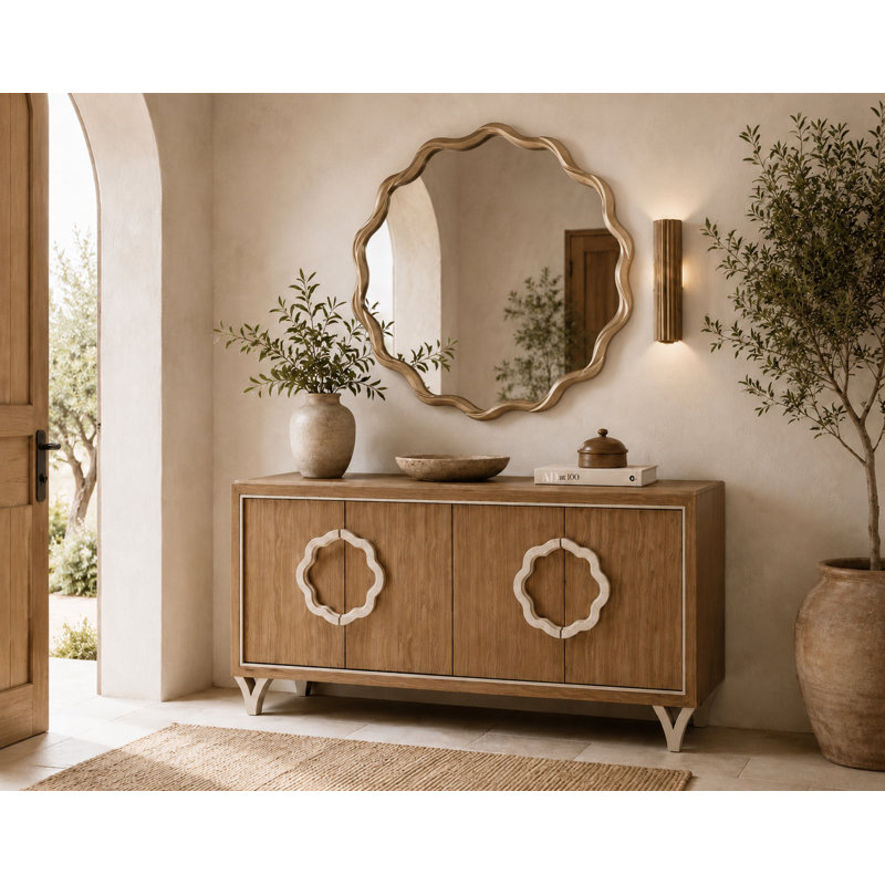 Flat Engineered Wood Wall Mirror