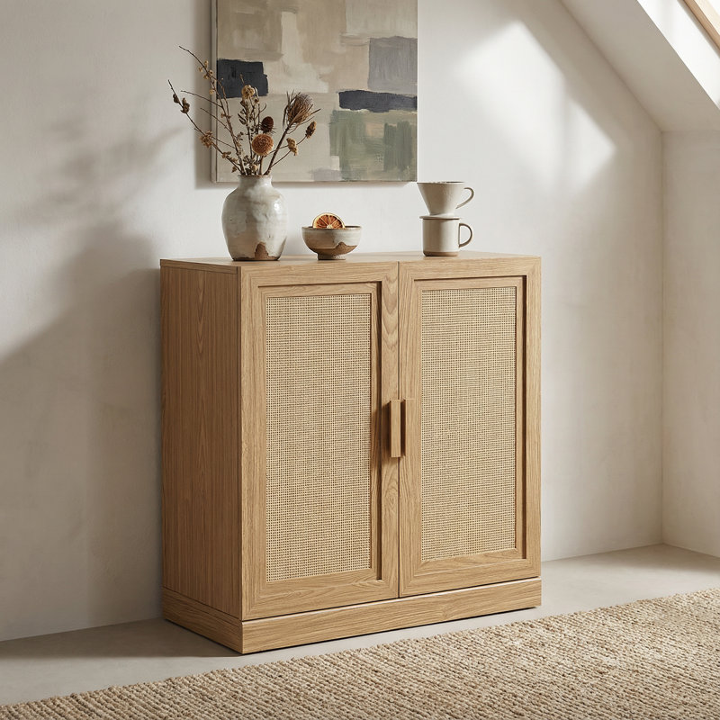 Buffet avec tablettes réglables, style Shaker, H 36 po x l 31 po, chêne, Oak