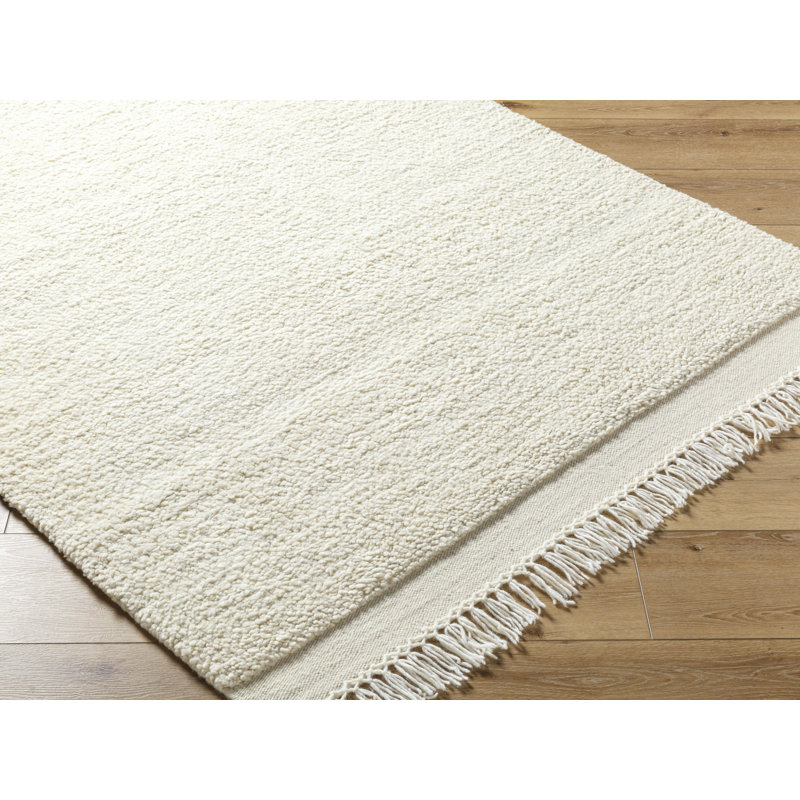 Mabel Hand Tufted Wool Area Rug in Tan, Rectangle 2' x 3'