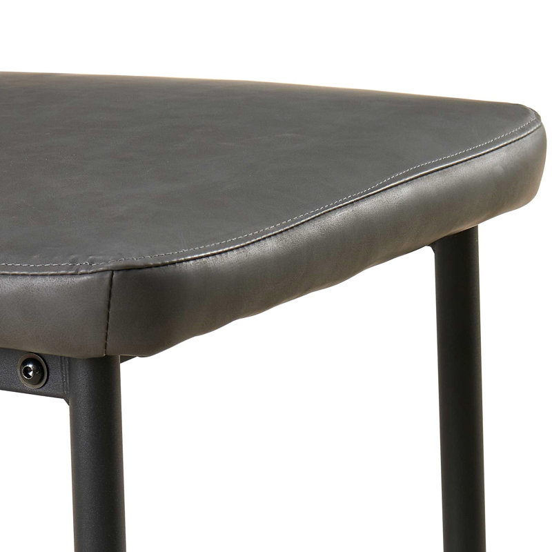 PU Leather Dining Chairs,Set of 4, Dark Gray