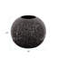Chiseled Texture Black Iron Globe Vase, Large-1263952618