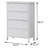 Bailey White 4-drawer Chest