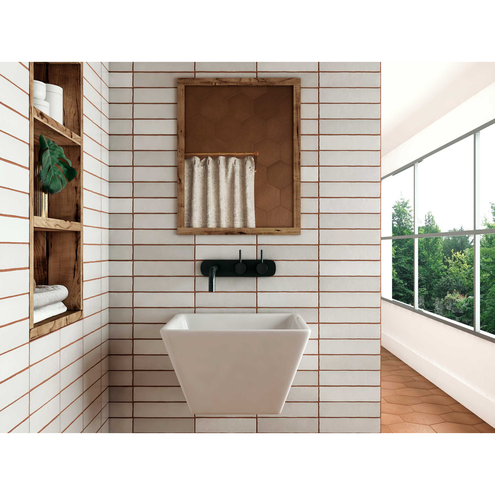 Makoto 2.5" x 10" Ceramic Tile, Shoji White