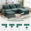 Canapé modulaire confortable en forme de L 99 po Chenille-129424434