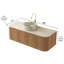 de salle de bain et lavabo rustique moderne de 2 pouces, céramique durable et pierre frittée, avec rangement