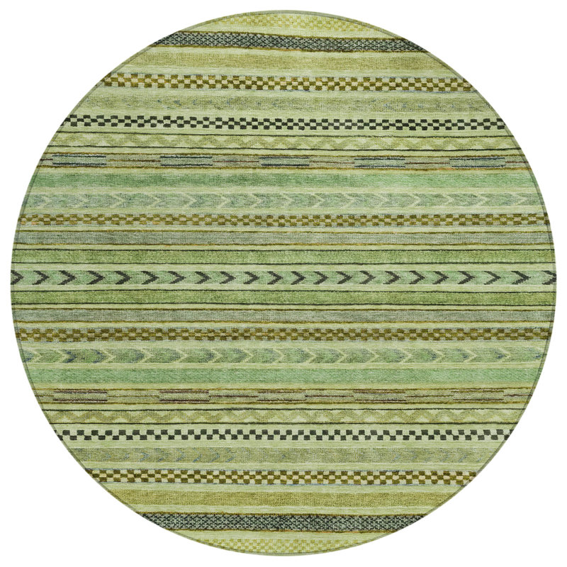 Luthyra Aloe Washable Indoor-Outdoor Rug - , 8' x 8'