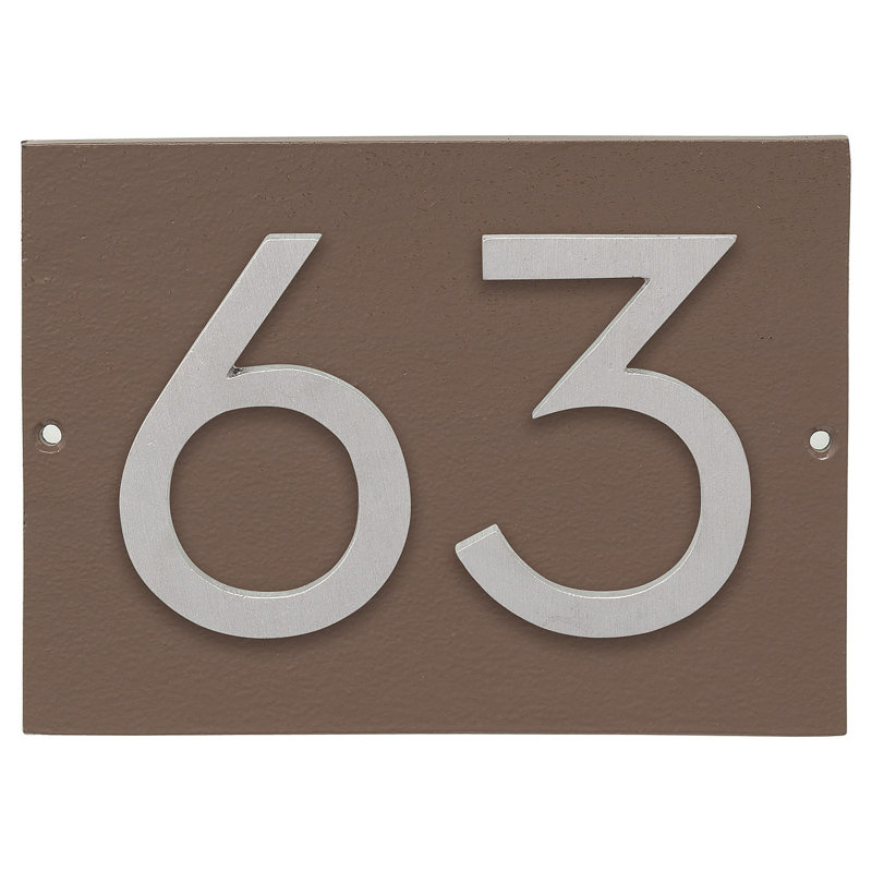 Rectangle Wall Plaque, Sand/Brushed Aluminum, Yes