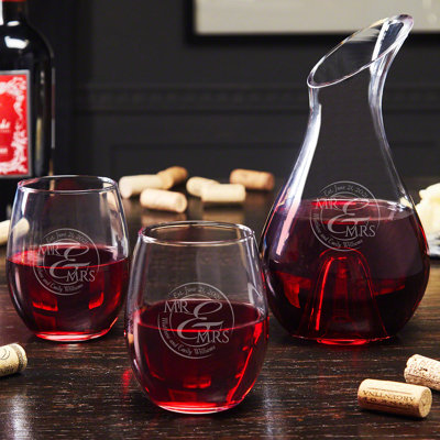 Ensemble de carafe à vin 3 pièces Eggar When Love Comes Together