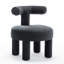 Fauteuil demi-tonneau en velours Bula-295063049