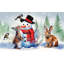 Tapis de sol en relief Bonhomme de neige et ses amis