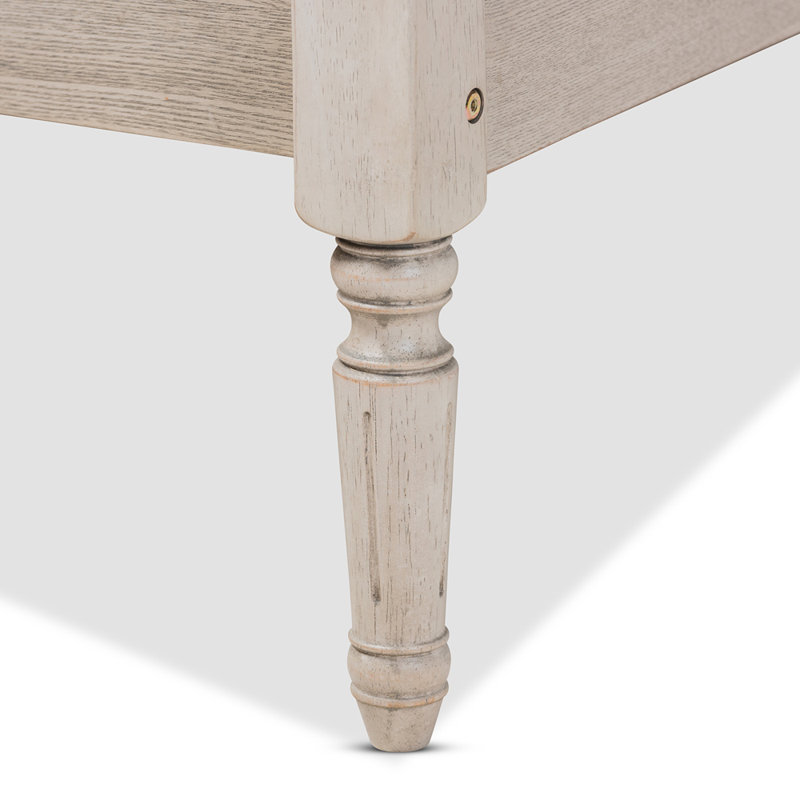 Evie Bed, Full / Double, Antique White