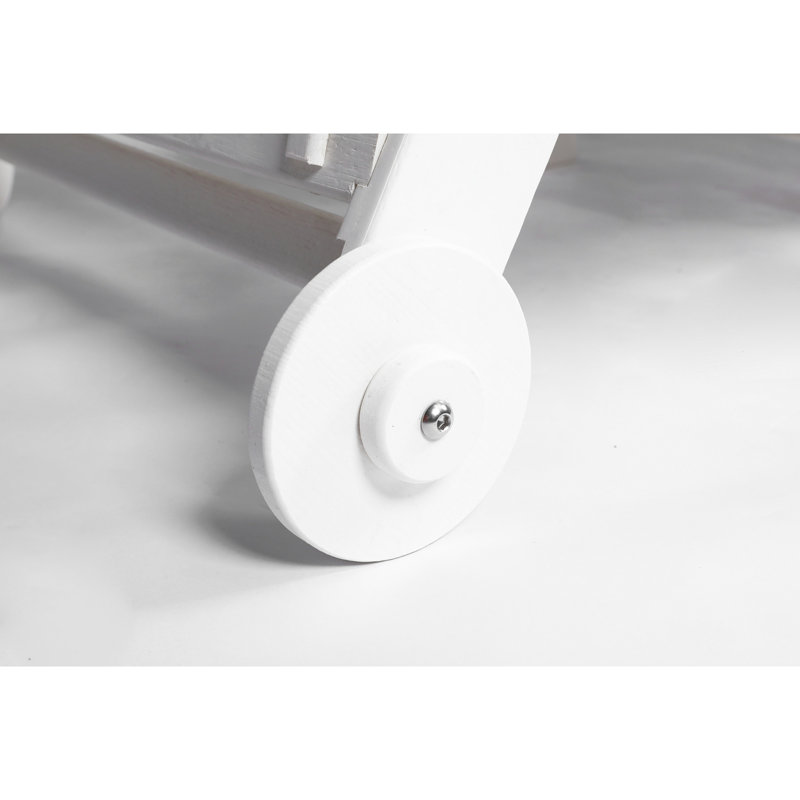 Chaise longue avec table d'appoint, Blanc