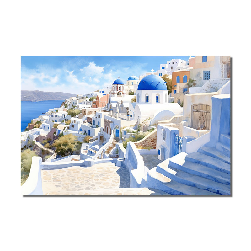 «Greek Santorini Odyssey II - Grèce», art sur toile