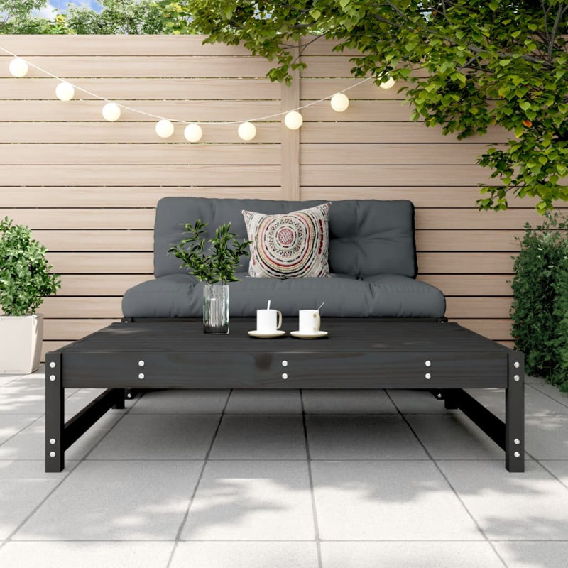 Shawnee Outdoor Ottoman, Black