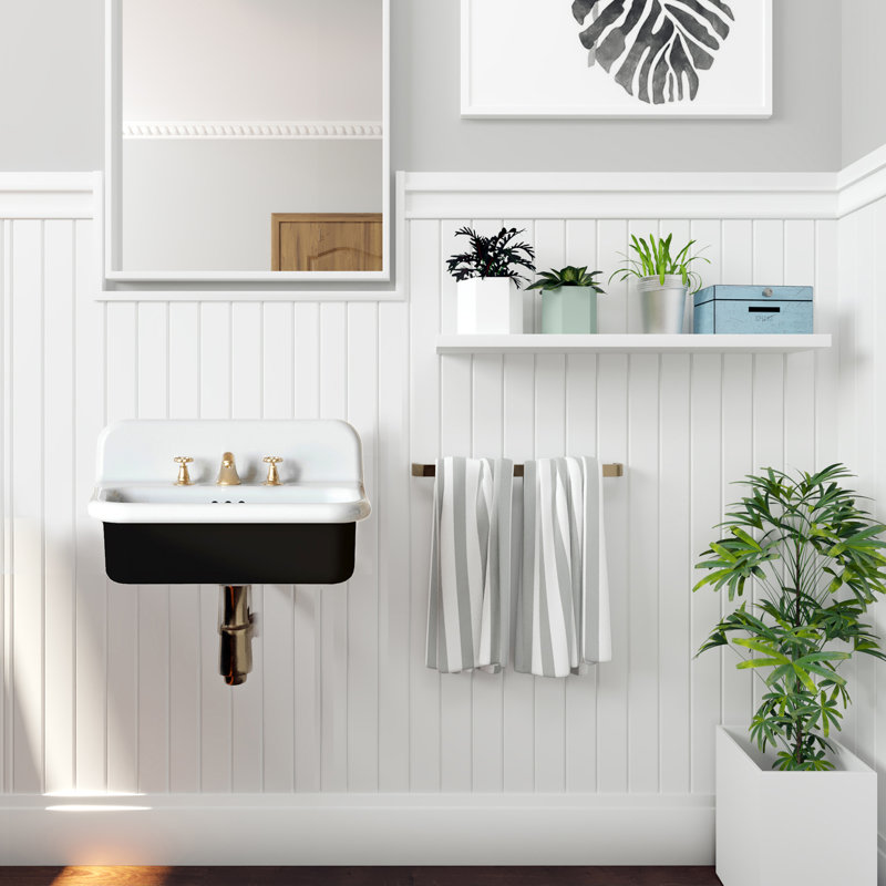 Victorian 19.5'' L Bathroom Sink, Black