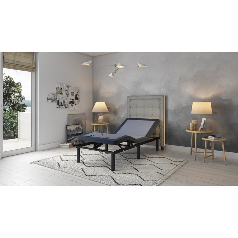 Lit simple TG Bt3000 - Alimentation de secours, 3 réglages de vibration, retour à plat et une touche, options de pieds réglables