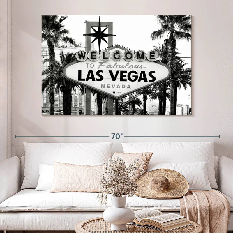 Hannes Welcome To Fabulous Las Vegas BW, H 34 po x l 51 po