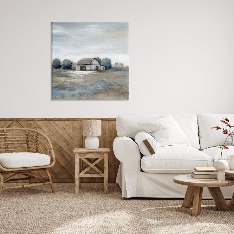 Countryside Barn Neutral Tones Canvas Wall Art by Nan, 36" H x 36" W