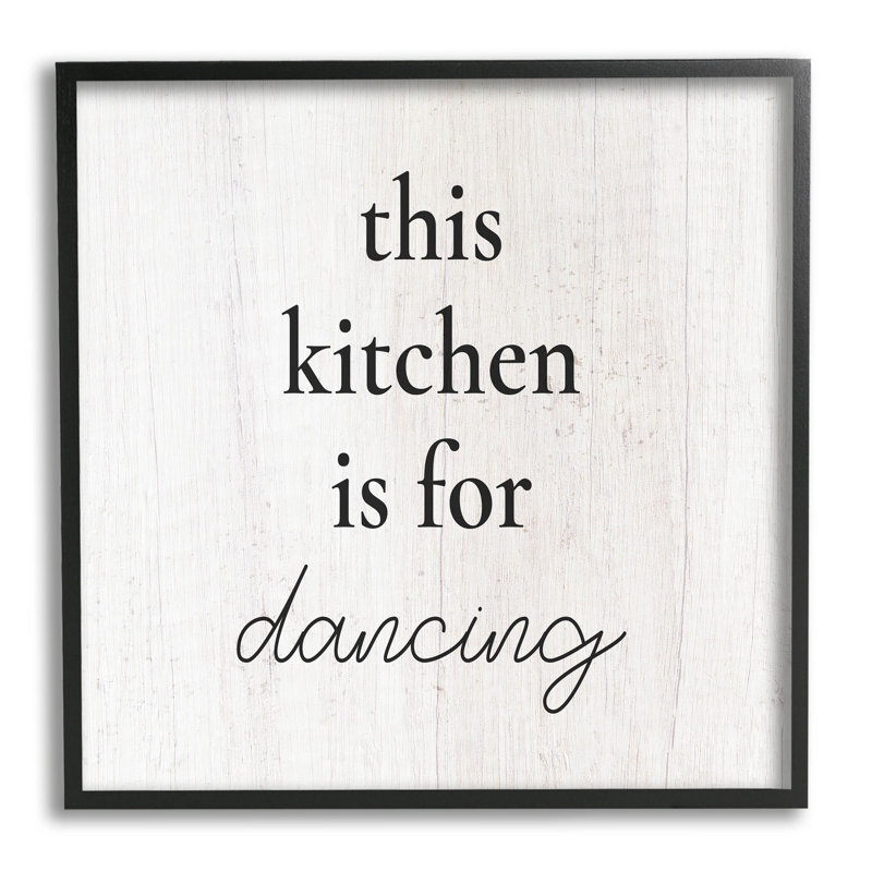 «This Kitchen Is For Dancing», estampe numérique encadrée par Lil 'Rue, Giclée encadrée noir minuit