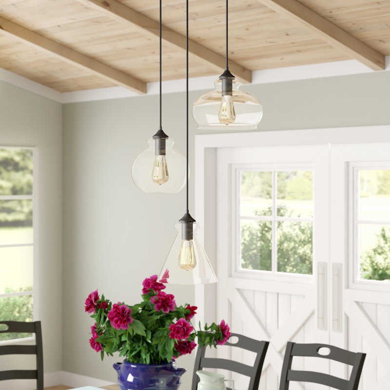 Luminaire suspendu en grappe 3 lumières Inola, Noir