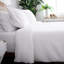 Ensemble de housse de couette en lin tissé gaufré Southshore Fine Linens en blanc, literie 100% coton texturé avec fermeture à boutons et attaches d'angle, 1 housse de couette et 1 taie décorative, simple / simple TG-70084768