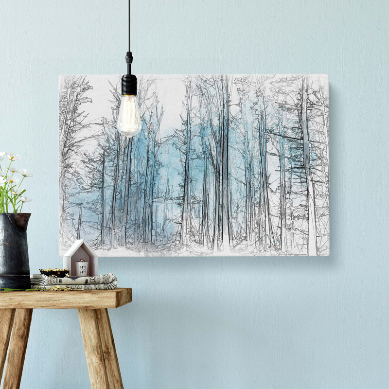 Forest in Frankfurt Germany in Abstract - Wrapped Canvas, 60cm H x 91cm W x 3cm D