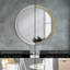 Huldar Round Glass Framed Wall Mounted Accent Mirror-190622524