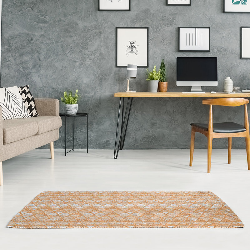 Chenille Geometric Indoor Rug, Rectangle 4' x 6'