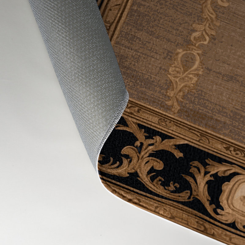 Tapis d'intérieur et d'extérieur brun français, Rectangulaire 3 pi x 5 pi